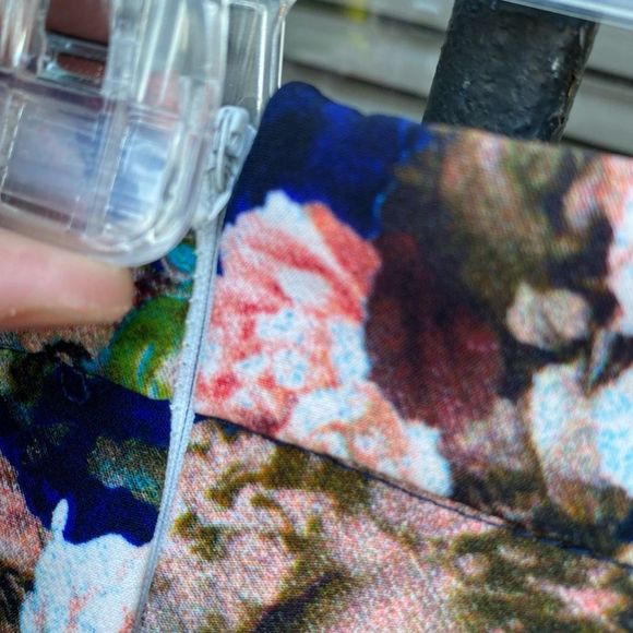 Lavish Alice Floral Blue Multicolor Hidden Shorts Skirt Size 12 - Picture 7 of 10